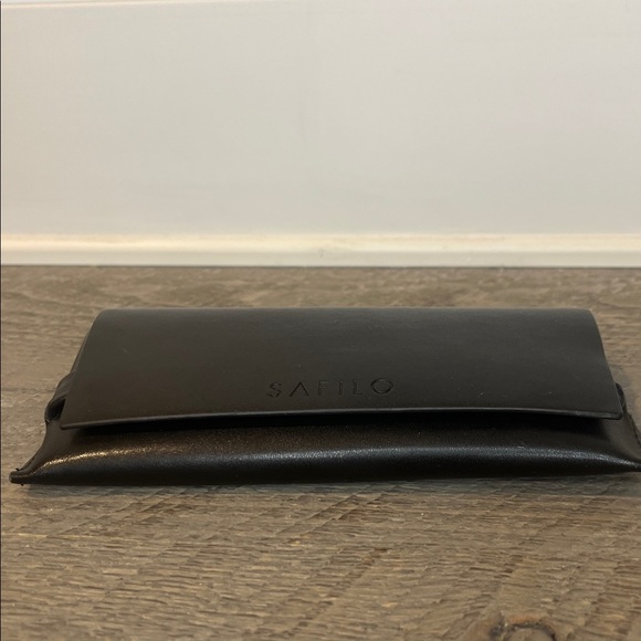 Safilo Black Leather Sunglass/Eyeglass Case - Picture 6 of 8